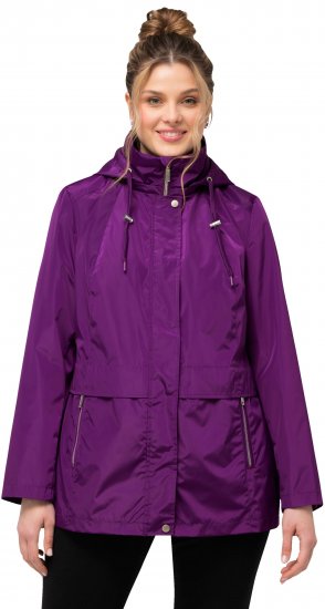 Ulla Popken HYPRAR Water-Repellent Windbreaker Dark Purple - Jackor - 
