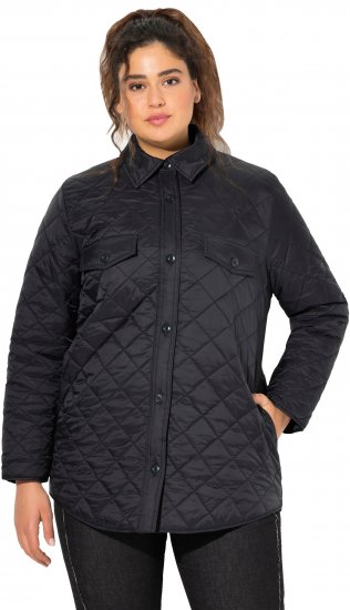 Ulla Popken Quilted Water Repellent Shirt Jacket Black - Jackor - 