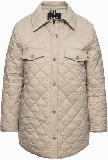 Ulla Popken Quilted Water Repellent Shirt Jacket Medium Grey - Jackor - 