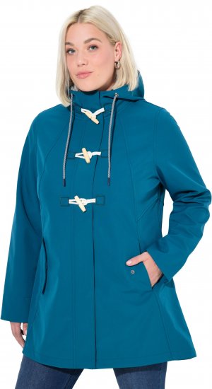 Ulla Popken HYPRAR Water-Repellent Softshell Jacket Teal - Jackor - 
