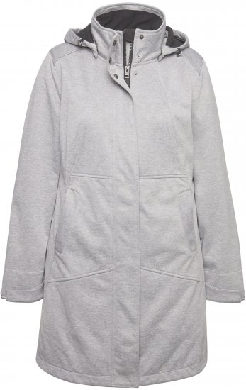 Ulla Popken HYPRAR Melange Softshell Jacket Grey Melange - Jackor - 
