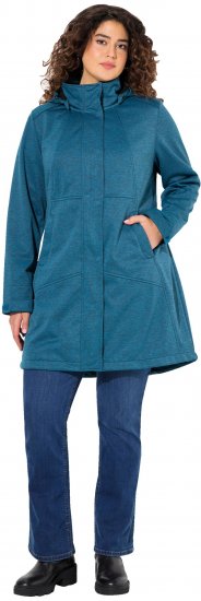 Ulla Popken HYPRAR Melange Softshell Jacket Grey Blue - Jackor - 