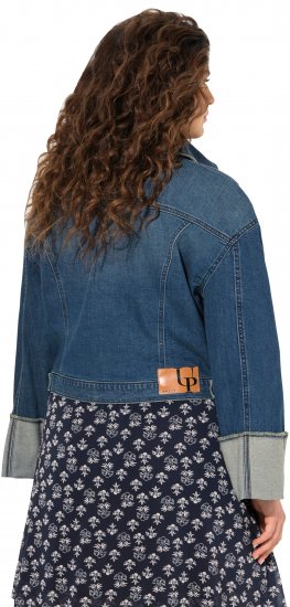 Ulla Popken Wide Cuff Denim Jacket Blue Denim - Jackor - 