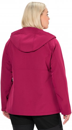 Ulla Popken Softshell Contrast Color Jacket Magenta - Jackor - 