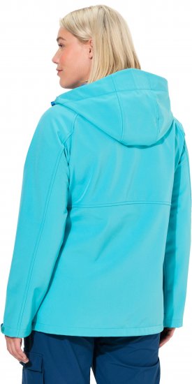 Ulla Popken Softshell Contrast Color Jacket Turquoise - Jackor - Damjackor i stora storlekar