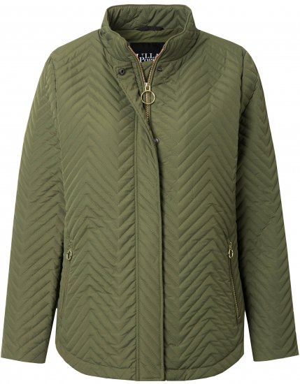 Ulla Popken Zigzag Quilted Jacket Loden Green - Jackor - 