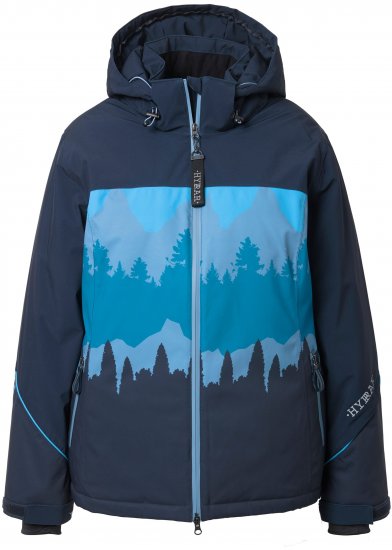 Ulla Popken Landscape Print Triple Function Performance Jacket Navy - Jackor - 