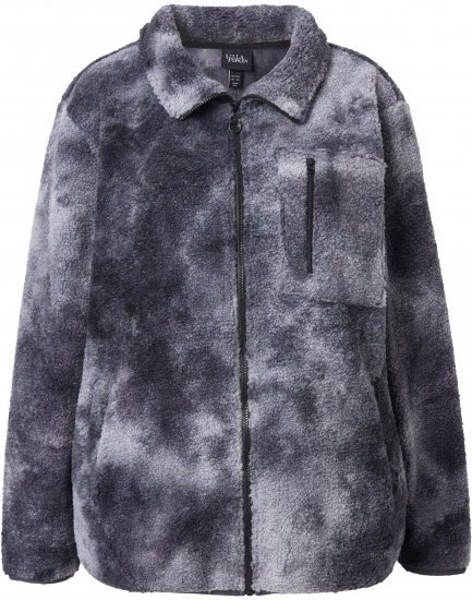 Ulla Popken Teddy Fleece Jacket Graphite Grey - Jackor - 