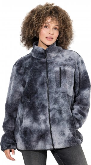 Ulla Popken Teddy Fleece Jacket Graphite Grey - Jackor - 