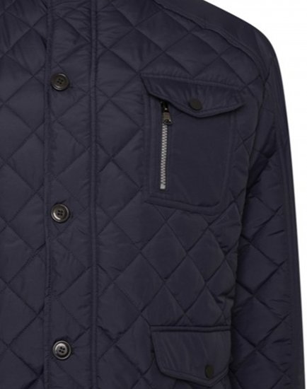 Kam Jeans KV139 Heritage Quilted Parka Jacket Navy - Jackor - Stora jackor - 2XL-12XL