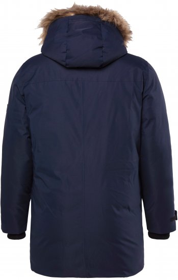 Men Plus Parka With Fur Hood Navy - Jackor - Stora jackor - 2XL-12XL
