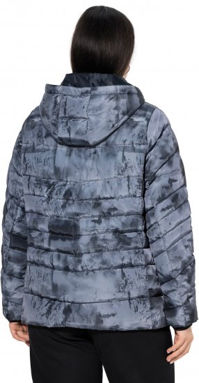 Ulla Popken HYPRAR Quilted Abstract Print Jacket Black - Jackor - 