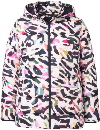 Ulla Popken HYPRAR Water-Repellent Allover Print Jacket Pale Beige - Jackor - 