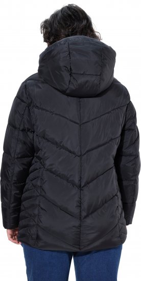 Ulla Popken HYPRAR Reflective Detail Quilted Jacket Black - Jackor - 