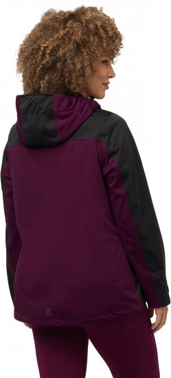 Ulla Popken HYPRAR Lightweight Triple Function Jacket Dark Berry - Jackor - 