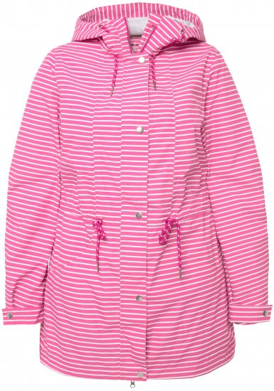 Ulla Popken HYPRAR Striped Triple Function Jacket Fuchsia Pink - Jackor - 