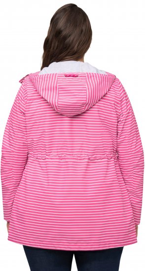 Ulla Popken HYPRAR Striped Triple Function Jacket Fuchsia Pink - Jackor - 