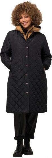 Ulla Popken 2-in-1 Quilted Fleece Lined Coat Black - Jackor - 