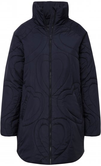 Ulla Popken HYPRAR Heart Quilted Jacket Navy - Jackor - 