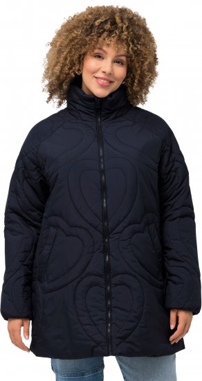 Ulla Popken HYPRAR Heart Quilted Jacket Navy - Jackor - 