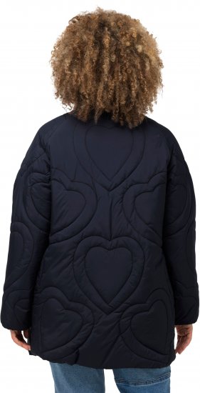Ulla Popken HYPRAR Heart Quilted Jacket Navy - Jackor - 