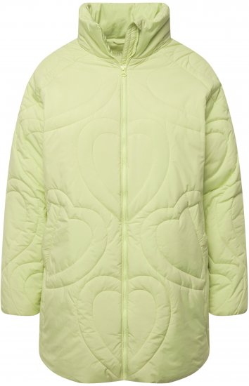 Ulla Popken HYPRAR Heart Quilted Jacket Light Sage - Jackor - 