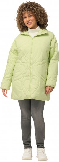 Ulla Popken HYPRAR Heart Quilted Jacket Light Sage - Jackor - 