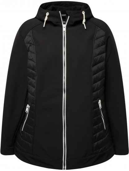 Ulla Popken Hyprar Quilt Mix Jacket Black - Jackor - 