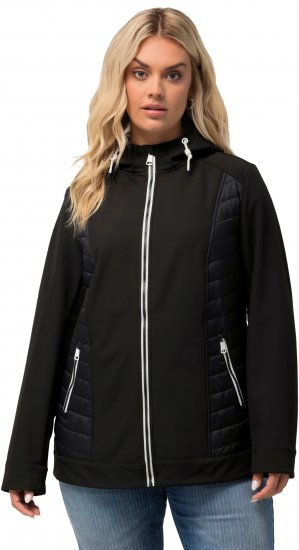 Ulla Popken Hyprar Quilt Mix Jacket Black - Jackor - 