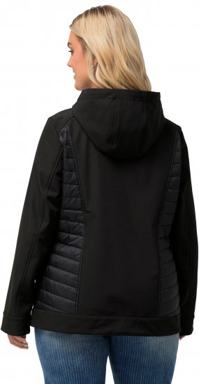 Ulla Popken Hyprar Quilt Mix Jacket Black - Jackor - 
