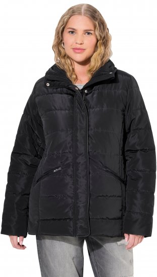 Ulla Popken Quilted Puffer Coat Black - Jackor - 