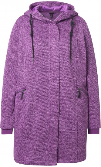 Ulla Popken Knit Fleece-Lined Jacket Purple - Jackor - 