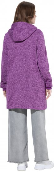 Ulla Popken Knit Fleece-Lined Jacket Purple - Jackor - 