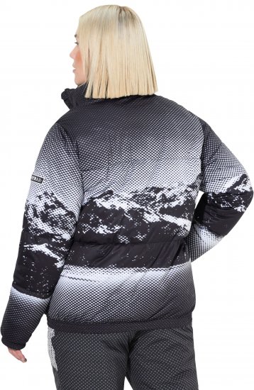 Ulla Popken HYPRAR Mountain Scene Performance Puffer Jacket Black - Jackor - 