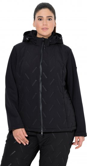 Ulla Popken Triple Function Laser Quilted Softshell Jacket Black - Jackor - 
