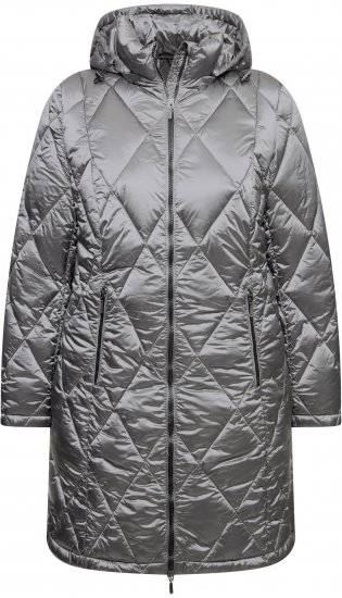 Ulla Popken HYPRAR Diamond Quilted Jacket Silver - Jackor - 