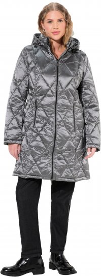 Ulla Popken HYPRAR Diamond Quilted Jacket Silver - Jackor - 