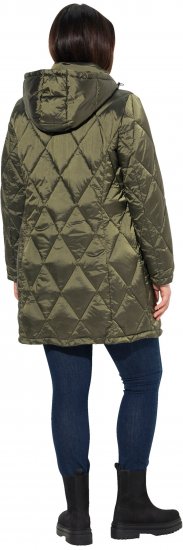Ulla Popken HYPRAR Diamond Quilted Jacket Bottle Green - Jackor - 