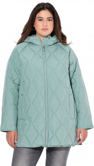 Ulla Popken HYPRAR Quilted Water Repellent Jacket Mint Green - Jackor - 