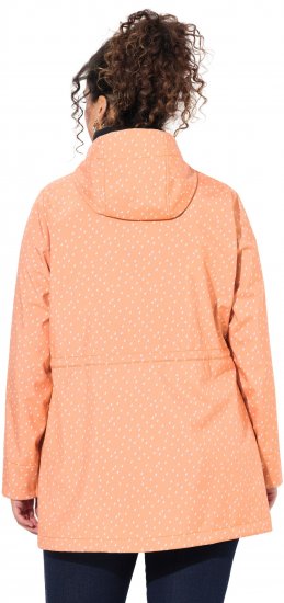 Ulla Popken Raindrop Print Longline Waterproof Jacket Mandarin - Jackor - 