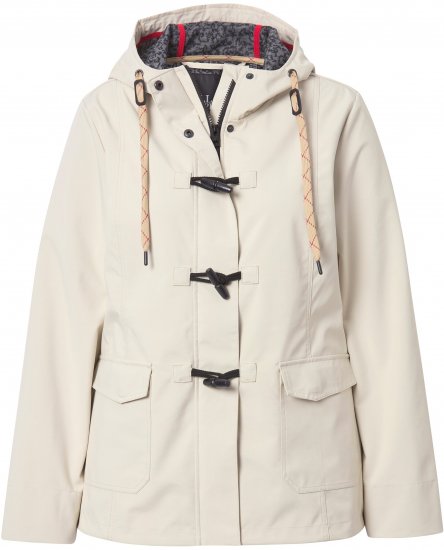 Ulla Popken HYPRAR Toggle Button Microfleece Lined Jacket Light Champagne - Jackor - 