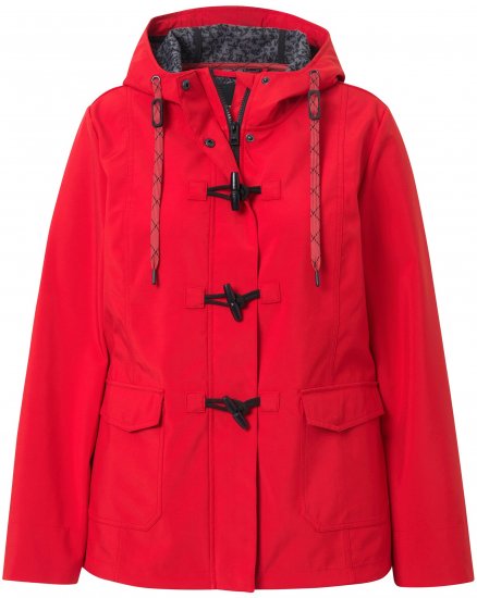 Ulla Popken HYPRAR Toggle Button Microfleece Lined Jacket Salsa Red - Jackor - 