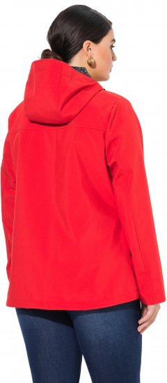 Ulla Popken HYPRAR Toggle Button Microfleece Lined Jacket Salsa Red - Jackor - 
