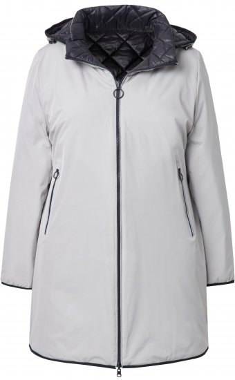 Ulla Popken HYPRAR Reversible Quilted Jacket Medium Grey - Jackor - 