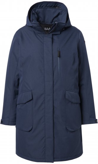 Ulla Popken HYPRAR Drawstring Waist Parka Navy - Jackor - 