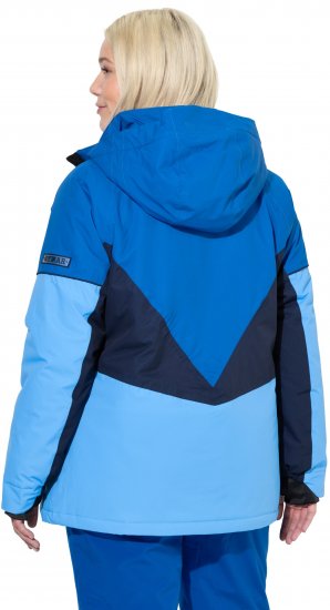 Ulla Popken HYPRAR Performance Colorblock Ski Jacket Denim Blue - Jackor - Damjackor i stora storlekar