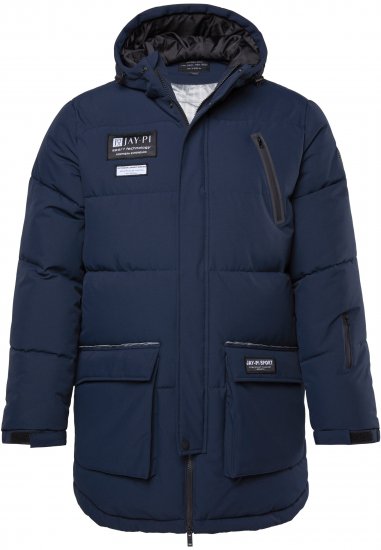 JAY-PI Warm Quilted Parka Dual Function, Wind and Water Repellant Navy - Jackor - Stora jackor - 2XL-12XL
