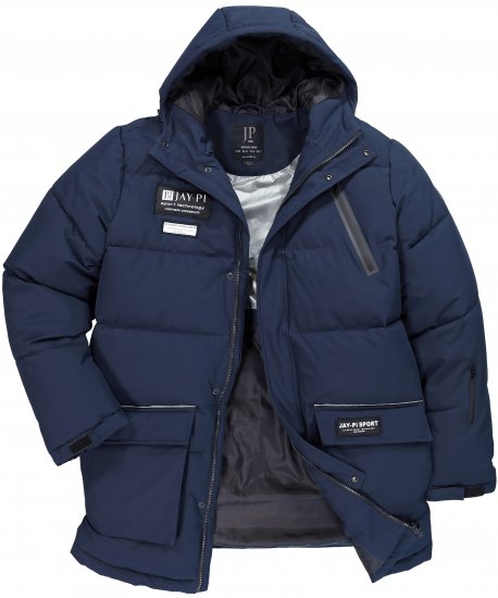 JAY-PI Warm Quilted Parka Dual Function, Wind and Water Repellant Navy - Jackor - Stora jackor - 2XL-12XL