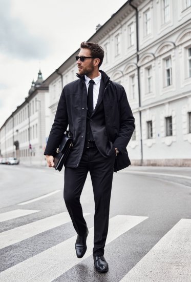 JP1880 Jacket Business Waterproof Black - Jackor - Stora jackor - 2XL-12XL