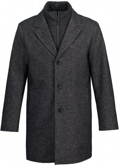 JP1880 Coat Wool Blend Quilted Insert Black - Jackor - Stora jackor - 2XL-12XL